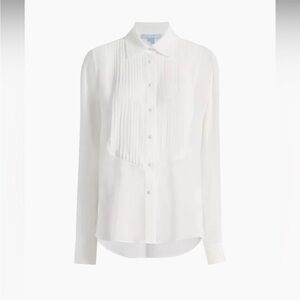 NWT Hill House Home The Mellie Top in Ivory Georgette Size Medium